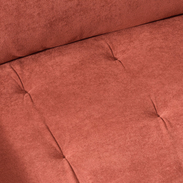 English Elm 103 Luxurious Cloud Velvet Sofa with High-Elastic Sponge Cushion, Deep-Seated Comfort for Living Spaces Brick red W2290S00010