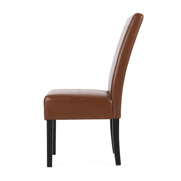 English Elm Pertica Upholstered Dining Chair Set of 2 with T-stitch Detail for Modern 38541.00PUCOGN