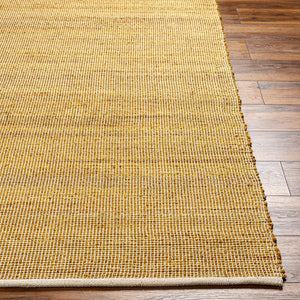 Livabliss Demi Handwoven Jute Flatweave Area Rug Natural Fiber Accent for Entryways and Bohemian Rooms Mustard, Cream 9' x 12' DEM2302-912