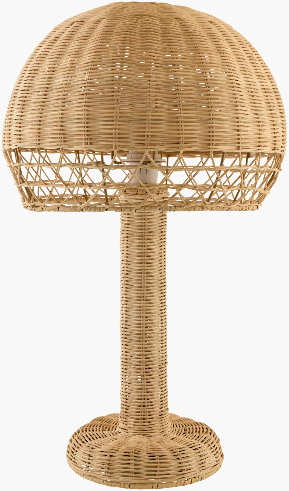 Livabliss Denham Woven Rattan Table Lamp Arts and Crafts Style Ambient Glow for Any Room DEN-001