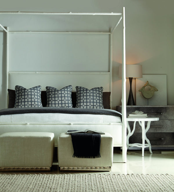 Bernhardt Bernhardt Parkin Hair-On-Hide Drawer Chest With Stainless Plinth, Saddle Stitching, Felt-Lined Drawers 369032