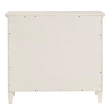 Homelegance By Top-Line Amos White Finish Beige Linen Drawer Face Dresser White MDF