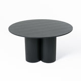 VIG Furniture Modrest Depew - Mid-Century Modern Black Oak Round Dining Table VGDWJ3646-1-BLK