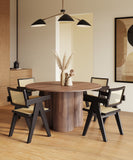 VIG Furniture Modrest Depew - Mid-Century Modern Walnut Round Dining Table VGDWJ3646-1-WAL