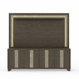 Ascent 90 in. TV Console with Hutch and Back Panel Dark Chocolate ASC#90-2-DCH Parker House