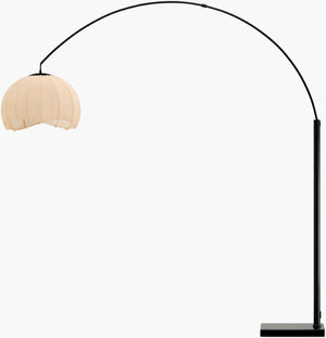 Livabliss Desota Art Deco Iron Floor Lamp with Linen Shade for Living Room Reading DES-002