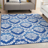 Nourison Whimsicle WHS01 Machine Made Power-loomed No Border Indoor Only Farmhouse  Rug Blue, Blue 100% Polypropylene 99446830487