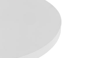 VIG Furniture Desoto Sculptural Round Concrete Table With Conical Base — Durable Weather-Resistant Modern Centerpiece White Coffee Table VGGR-696070-WHT