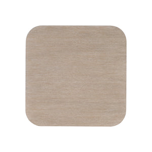 Bernhardt Bernhardt Loggia Side Table — Sculptural Fluted Base, Aria Wire-Brushed Oak, Rounded Square Top, 22" 345122