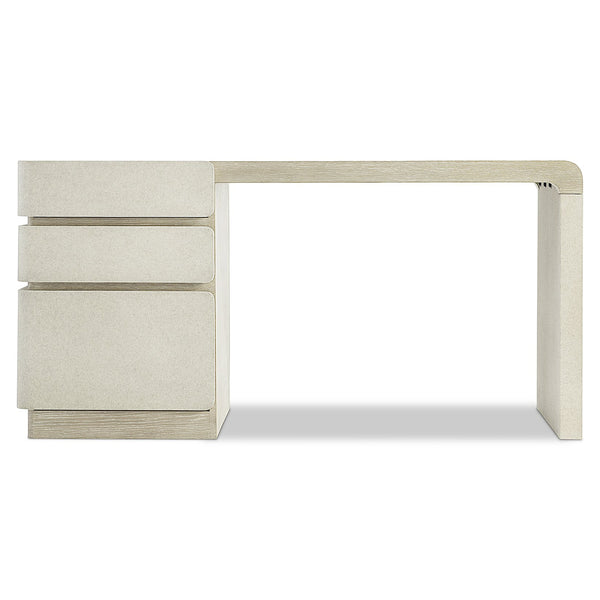 Bernhardt Bernhardt Arcadia Desk With Raffia-Wrapped Panels, Oak Wire-Brushed Clay Finish, File-Ready Drawers D34510