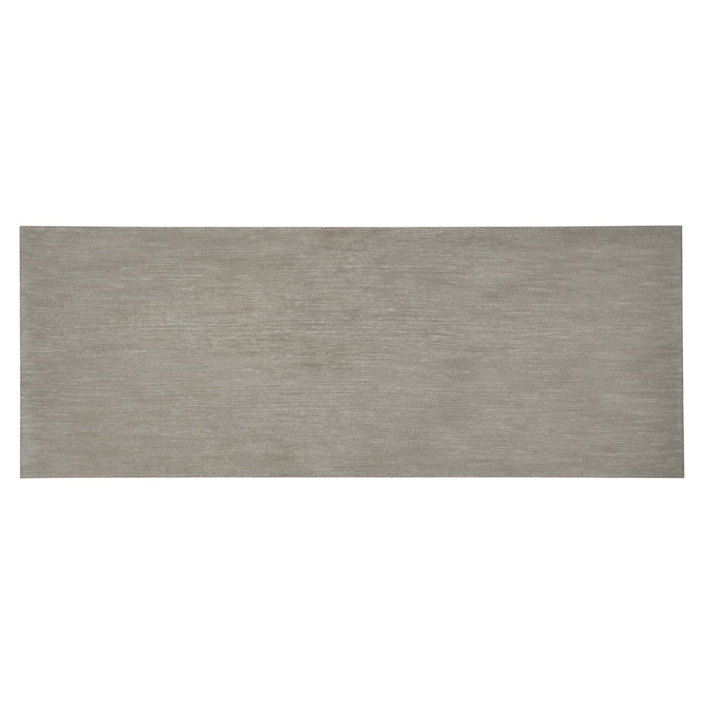 Bernhardt Bernhardt Foundations 102" Dining Table — Solid Acacia Light Shale Top & Brushed Stainless Legs, Modern Rustic Elegance 306224