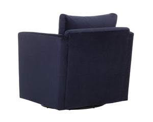 Sunpan GEORGIE Swivel Lounge Chair in Abbington Navy – Modern Comfort, Stylish Design for Any Space 110632