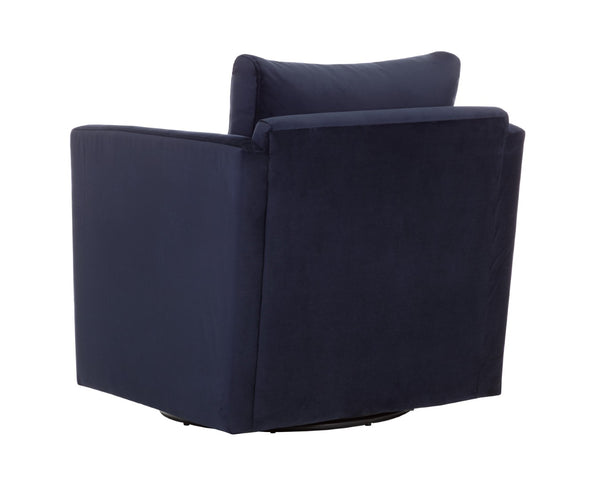 Sunpan GEORGIE Swivel Lounge Chair in Abbington Navy – Modern Comfort, Stylish Design for Any Space 110632