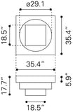 Trani Coffee Table Natural 109851 Zuo Modern