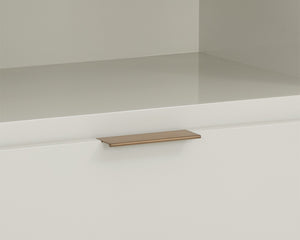 Sunpan Jenkins Nightstand - Contemporary Minimalist Design with Rustic Bronze Hardware for Luxe Bedrooms High Gloss Cream