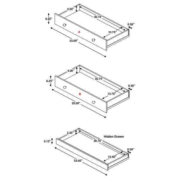 English Elm Anser Modern 5-Drawer Chest: Elegant Black Woodgrain Storage With Gold Accents For Any Bedroom B062P358456