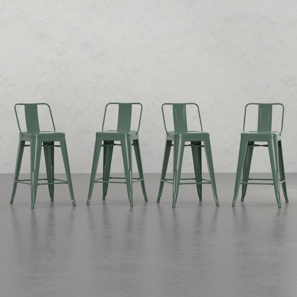 English Elm Keeley 24-Inch Industrial Counter Stools Set Of 4 - Ergonomic, Durable, And Stylish For Home Bars B2732P253612