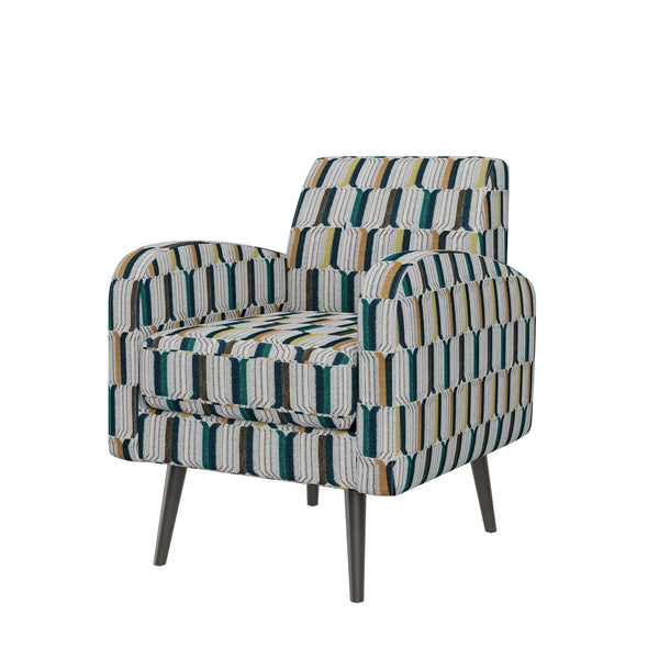 English Elm Darien Geometric Prism Upholstered Accent Armchair with Solid Wood Legs for Small Spaces Yellow B127P495074