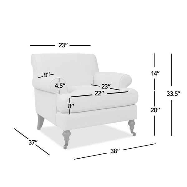 English Elm Alana Barrel Accent Armchair Velvet Upholstered with Rolling Casters for Living Rooms B2719P479034