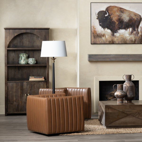 Crestview Collection Traditional Floor Lamp With Antique Brass Tray - Minimalist Elegance For Modern Living Spaces   Cvazer170