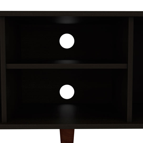 English Elm Edinburg, Low Profile Media Stand with Open Shelving and Cabinet for 50 Inch Tvs B128P148911