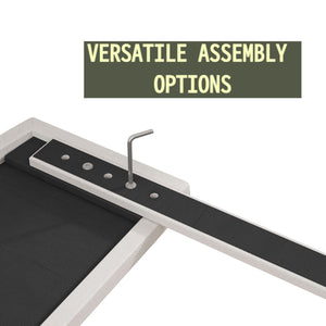 English Elm King Upholstered Platform Bed King Size Linen Fabric Padded Frame, Adjustable Headboard 32.9–37" White W1716P371759