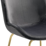 English Elm Grey and Gold Solid Back Side Chairs (Set Of 2)