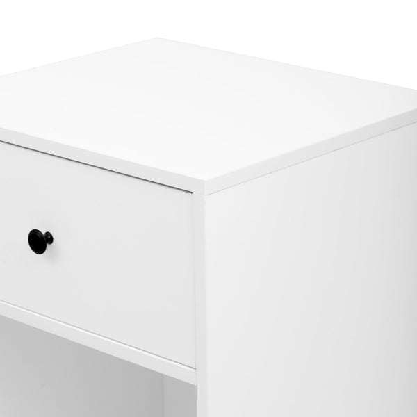 English Elm Simple White Sideboard Cabinet with Drawer Enclosed Storage for Dining Entryway W2761P230536