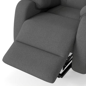 English Elm Power Lift Recliner For Seniors – Compact Electric Chair In Dark Gray Snowflake Velvet, Remote Control W1028S00052-GIGA
