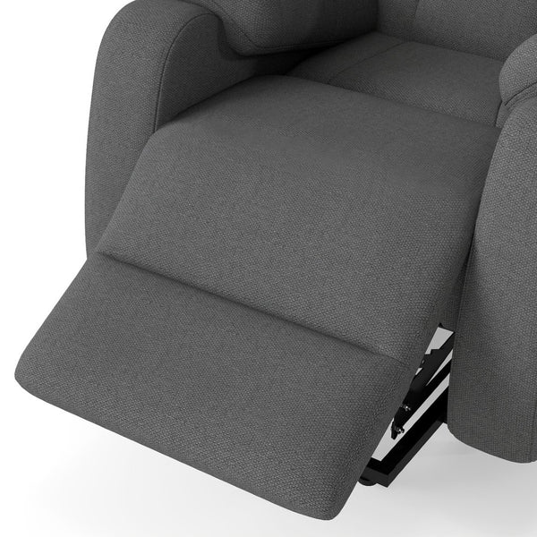 English Elm Power Lift Recliner For Seniors – Compact Electric Chair In Dark Gray Snowflake Velvet, Remote Control W1028S00052-GIGA