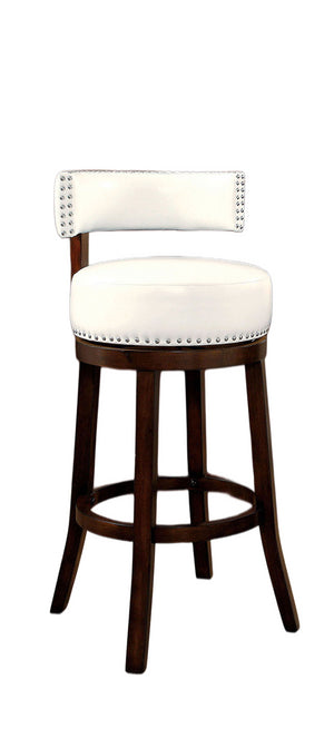 English Elm Bar Chairs 2Pc Set - Stylish Padded Seats With Rich Dark Oak Legs For Modern Kitchen Or Home Bar B2741P339265