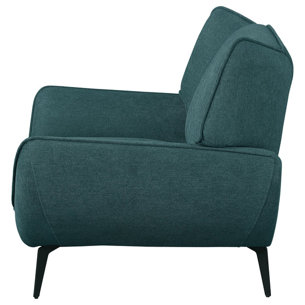 English Elm Grenada Mid-century Wingback Accent Chair with Flared Arms and Tapered Metal Legs B062P440062