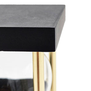 English Elm Set Of 2, Elegant Black Sand Hourglass Timers With Metal Frame - Perfect For Home Or Office Decor W2078P278695-GIGA