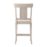 Homelegance By Top-Line Juliette Panel Back Wood Counter Height Chairs (Set of 2) White Rubberwood