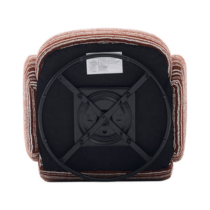 English Elm Modern 360° Swivel Boucle Armchair with High-Resilience Sponge, 550lb Capacity, Cozy Lounge Accent Chair Red W395P355443