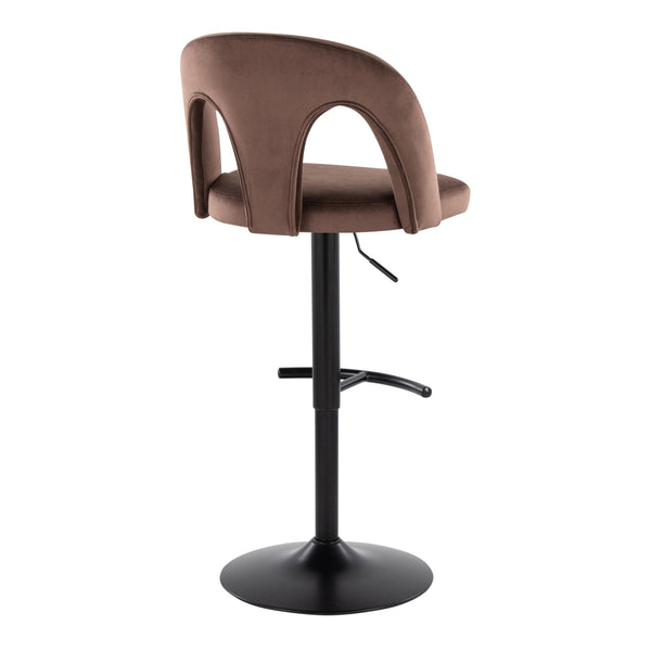 English Elm Adjustable Velvet Swivel Barstools Set of 2 for Kitchen Island or Home Bar B202S01957