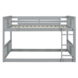 English Elm Full Over Bunk Bed Pine Frame Gray Finish Kids Guest Room Sleep Solution LT100207AAE