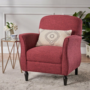 English Elm Christopher Knight Home® - CHAIR modern fabric lounge seat with compact 28.5x28.25x20.75 in dimensions, cozy supportive design Red 63566.00CRNBRYTWD