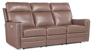 Twain Zero Gravity Power Sofa w/Power Headrest and Lumbar Brown SS645-PHZL3-070 Hooker Furniture