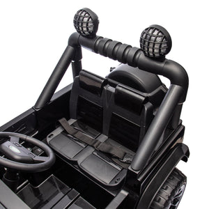 English Elm Licensed Land Rover Defender Ride on Car 24v Dual Motor with Parental Remote Black W1578P339065