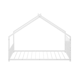 English Elm Twin House Bed With Colorful Lights - Cozy Metal Frame For Kids, Easy Assembly, No Box Spring Needed W1820P234195-GIGA