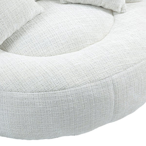 English Elm Lazy Sofa Oversized Ergonomic Bean Bag Lounger with High Wrap Back, Plush Chenille Foam Comfort for Living Room, Bedroom, Office Beige W395P252048
