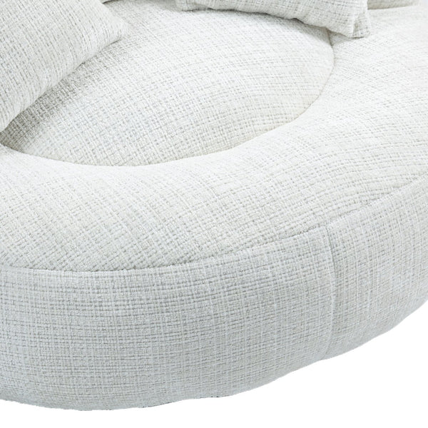 English Elm Lazy Sofa Oversized Ergonomic Bean Bag Lounger with High Wrap Back, Plush Chenille Foam Comfort for Living Room, Bedroom, Office Beige W395P252048