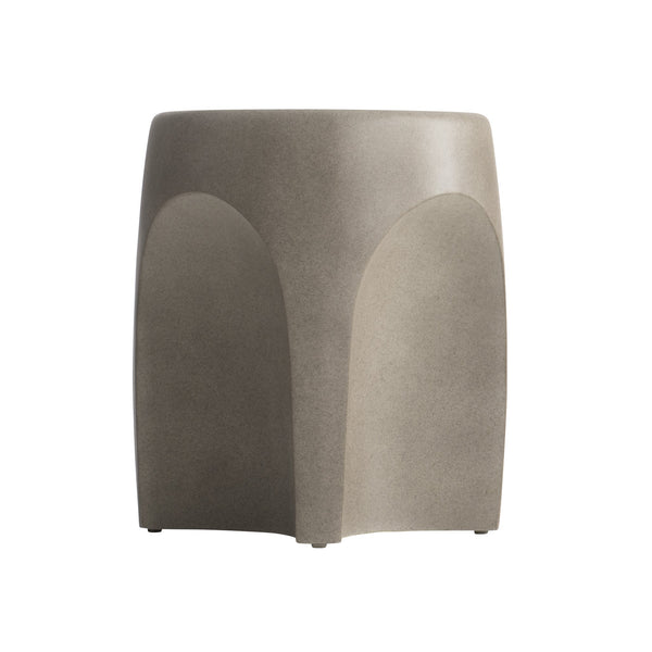 Bernhardt Bernhardt Medano Outdoor Side Table — Compact 20" Grc Bedrock Accent Table With Basin Top, Durable Finish X05124