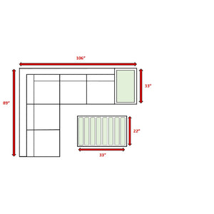 English Elm Fully Assembled 4-Person Wicker Patio Lounge Set With Cushions - Weather-Resistant & Modular Design! B120S00265