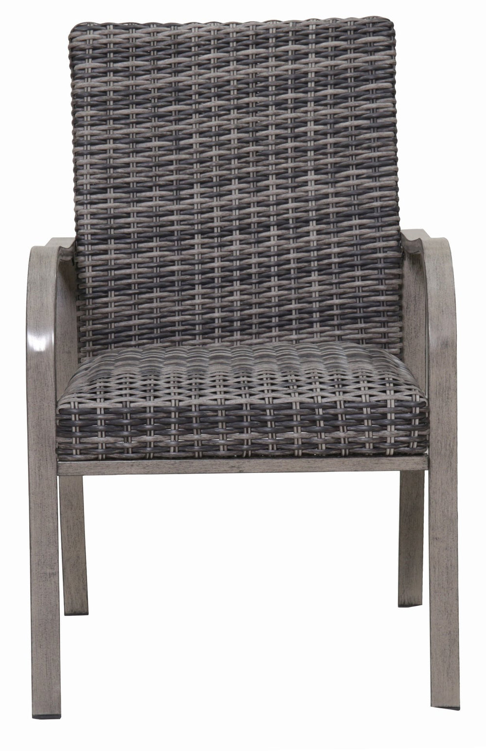 English Elm 2pc Outdoor Dining Chairs Iron Frame Rattan Detail Cotton Seat Garden Patio Set W3990P436954