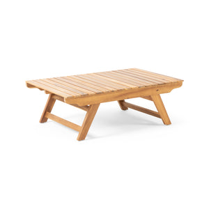 English Elm Christopher Knight Home® - SEDONA Acacia Outdoor Coffee Table with Open Slat Top, Durable Wood Design for Patio Living Spaces Teak 41.5 L x 28.25 W x 7.5 H 65811.00