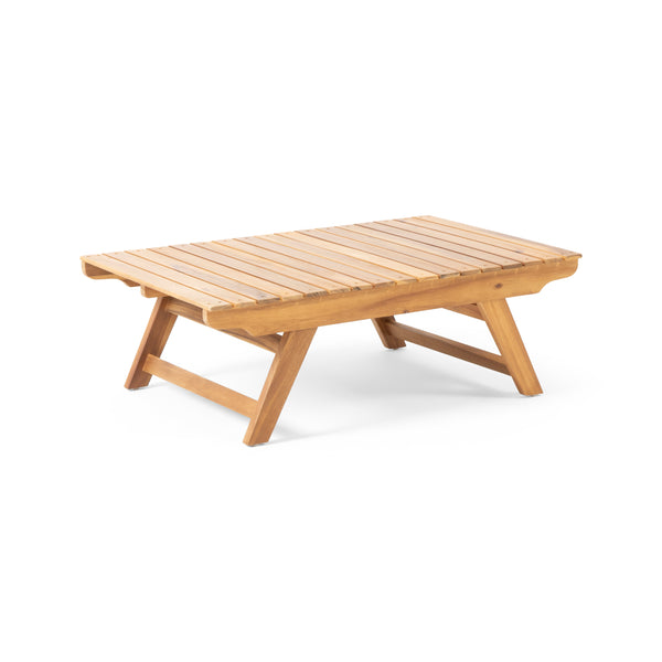 English Elm Christopher Knight Home® - SEDONA Acacia Outdoor Coffee Table with Open Slat Top, Durable Wood Design for Patio Living Spaces Teak 41.5 L x 28.25 W x 7.5 H 65811.00