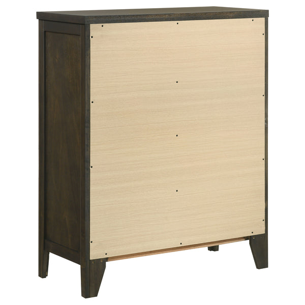 English Elm Clement Dark Cocoa 4-Drawer Chest Of Drawers - Stylish Storage Solution For Modern Bedrooms B062P375566