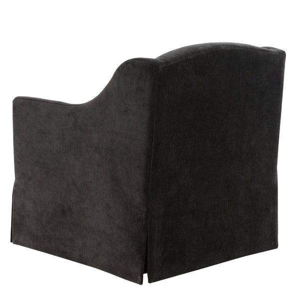 English Elm Luisa Swivel Accent Chair Skirted Tailored Silhouette for Formal Living Rooms Mink B050P451388
